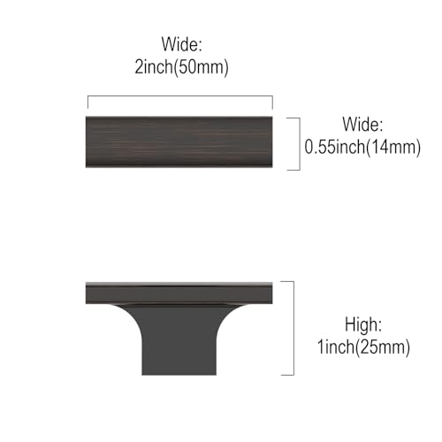 Asidrama 10 Pack Oil Rubbed Bronze Kitchen Cabinet Knobs Dresser Drawer Cabinet Hardware Zinc Knobs for Dresser Drawers - color: Oil Rubbed Bronze, style: 10 Pack