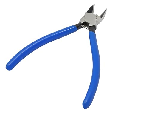 iexcell 6" Flush Cutter Side Cutter Wire Cutter Pliers Nippers Repair Tool, Blue, Chrome-Vanadium Steel - size: 6.0 Inches