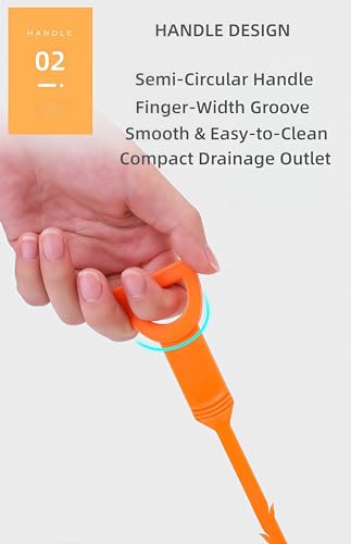 6-Piece Professional Drain Snake Cleaning Kit - Heavy Duty Clog Remover Tool for Shower, Sink, Bathtub, Toilet, Kitchen - Hair Removal Unclogger with Drill Attachment, Reusable Plastic Pipe Cleaner