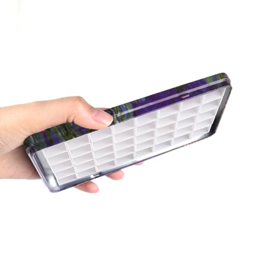 qianshan 40Pcs Empty Half Pans Watercolor Tin Palette with Magnetic Stripe - color: Oil Painting Pond