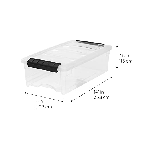 IRIS USA 10-Pack 6 Quart Storage Bins with Lids, Clear - color: Clear, size: 6 Qt, style: 10 Pack