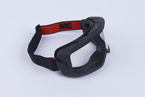 3M GoggleGear Eye Protective Goggle 3000 Series, Clear Scotchgard Anti-Fog/Anti-Scratch Lens, Premium Cloth Strap, TPV Shroud, 1 Pair, GG3301-SGAF, ANSI Z87.1, CSA Z94.3, D3 D4 Rating - style: Premium Cloth Strap/Tpv Shroud