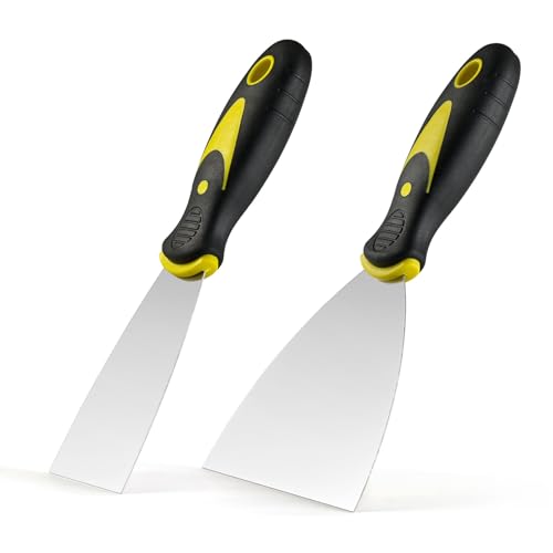 Putty Knife Set, 2" 4" Paint Scraper & Spackle Knife