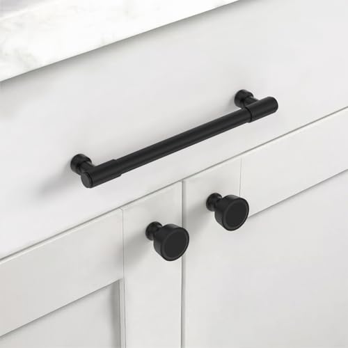 Asidrama Matte Black Kitchen Cabinet Pulls,6.3 Inch,10 Pack - color: Matte Black, size: 6.3" Hole Center