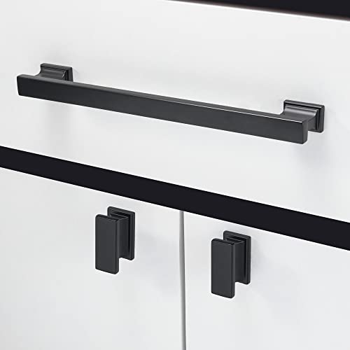 COTYKILEY 10 Pack 7.5 Inch(192mm) Matte Black Cabinet Handles Black Kitchen Cabinet Pulls Cabinet Door Handles Kitchen Cabinet Hardware - color: Matte Black, size: 7.5" Hole Center（192MM）