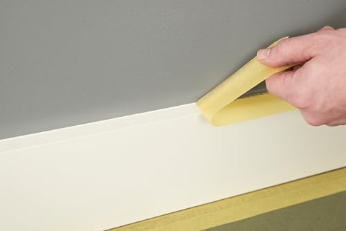 FrogTape Delicate Surface Painters Tape with PAINTBLOCK, 1.5 in Wide (0.94 in x 60 yd), Low Adhesion, Painting Tape Ideal for Freshly Painted Walls, Trim & Surfaces, Yellow, 1 Roll (280220) - size: 1 Roll, 0.94" Width (Pack of 2)