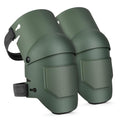 Professional Hard Shell Knee Pads for Men & Women - Flexible Protective Kneepads with Hinged Design & Quick-Clips - for Construction, Flooring, Roofing, Gardening - color: Green