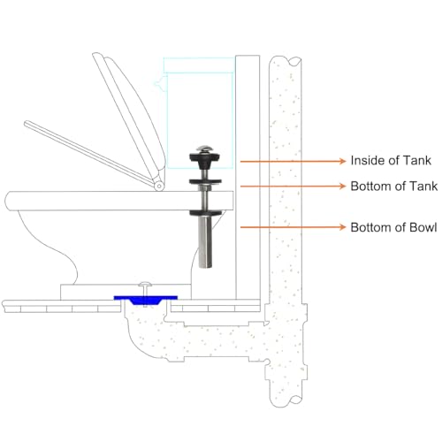 Universal Toilet Tank to Bowl Gaskets Repair kits, Toilet Tank Seal Kit with 2 Sets Stainless Steel bolts and nuts, Fits 2-Inch and 3-Inch Toilet Flush Valve Tanks