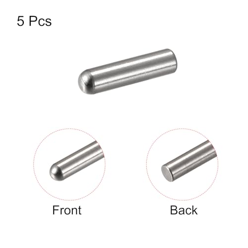 uxcell 5x20mm Dowel Pins, 5pcs 304 Stainless Steel Round Head Flat Chamfered End Dowel Pin Bunk Bed Pins Shelf Pegs Support Shelves Fasten Elements - size: 5x20mm