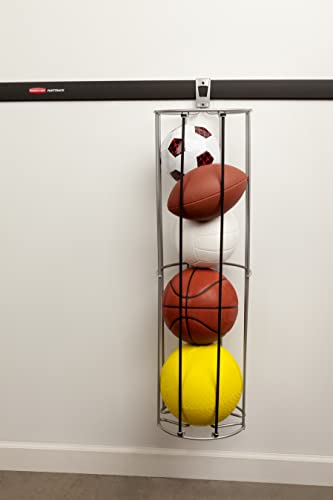 Rubbermaid Garage FastTrack Vertical Ball Rack Satin Nickel Wall Mounted Storage System Holds up to 50 pounds for Home/Garage Silver - style: Ball Rack