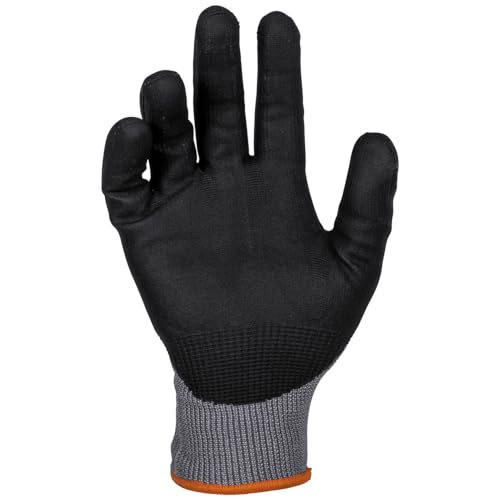 KLEIN TOOLS 60586 Work Gloves, Knit Dipped Cut Resistant ANSI A2 Nitrile Coated Gloves, HPPE Fabric, Touchscreen Capable, X- Large, 2-Pair - size: X-Large