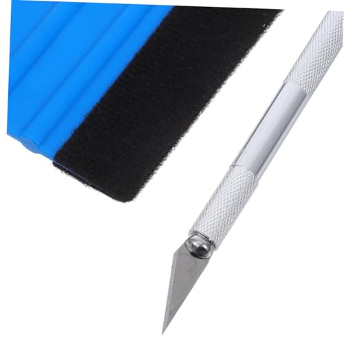 Holibanna Wallpaper Smoothing Tool Kit Peel and Stick Wallpaper Squeegee Set with Scraper Tape Measure Carving Cutter and 5 Refills for Installation and Car Film