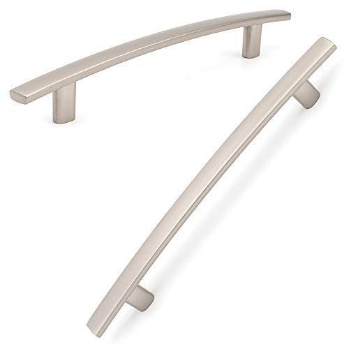 KOOFIZO 10 Pack 5 in Brushed Nickel Cabinet Pulls, Drawer Handles 1961 - color: Brushed Nickel, size: 5" CC