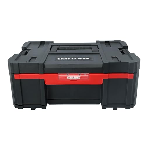 CRAFTSMAN VERSASTACK Tool Box, 16.9 In. Single Deep Drawer Plastic Tool Box Organizer, Heavy Duty 16.5 Lb. Load Capacity (CMST17803)