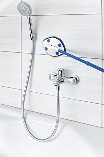 CLOROX Extendable Tub and Tile Scrubber (Pack of 2) with Extra Pad - Plastic Head, Blue, Tile Surface - size: 1 Count (Pack of 2)