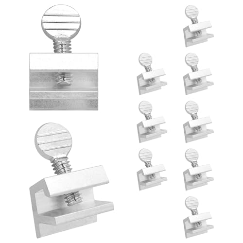 "Nuk3y Sliding Window Security Locks (Aluminum, 10 Pack)" - color: Aluminum, size: 10 Pack