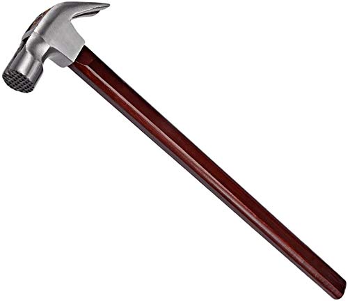 Utoolmart 8.8 Ounce Magnetic Anti-slip Head Wooden Handle Curved Claw Hammer 40cm/15.7" Length - size: 40cm