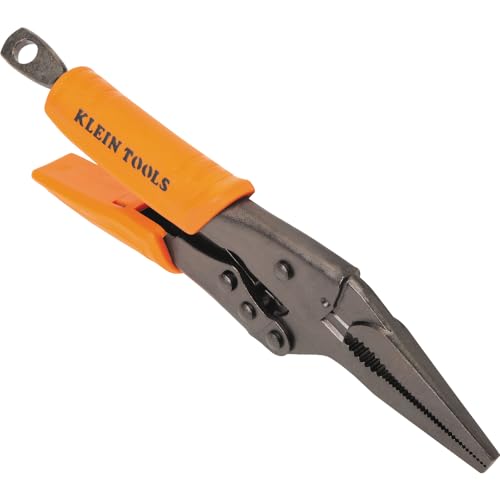 Klein Tools 38612 Long Nose Locking Pliers with Quick Release Handles, Ideal for Tight Spaces, High Torque and Gripping Power, 9-Inch - style: 9-In Long Nose