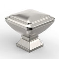 9BUILD 10 Pack Brushed Nickel Cabinet Knobs,Solid Square Drawer Pulls - color: Brushed Satin Nickel, size: 1.2"/30MM