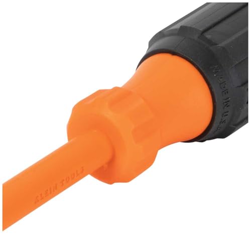 Klein Tools 6836INS Insulated Screwdriver, Made in USA, 1000V #2 Phillips Tip Screwdriver with 6-Inch Shank, Tip-Ident, Cushion-Grip Handle - style: #2 Phillips, 6-Inch