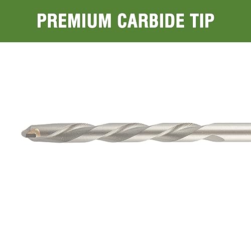 1/2" x 12" Masonry Drill Bits 1/2 inch Concrete Hammer Drill Bits Carbide Tipped, for Cement, Brick, Stone, 3-Flat Shank - size: 1/2" X 12"