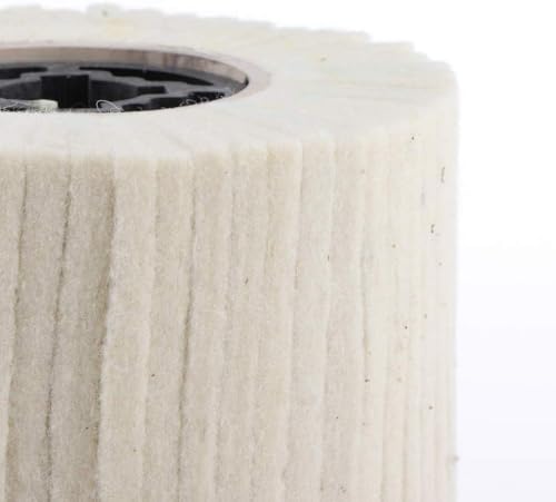 Wool Felt Wire Drawing Wheel Buffer Wheel Buffing Drum Mirror Burnishing Polishing Brush for Rust/Dust Removal,Jewelry/Glass (100X100MM) - size: 100X100MM