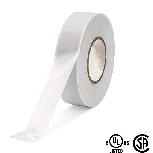 Xtricity Vinyl White Electrical Tape 3/4 inch x 66 Ft for Electrical Insulation, Wire Bundling and DIY Repairs – Durable, Stretchy, General Purpose – Up to 600V (1 Pack) - color: White, size: 1 Pack
