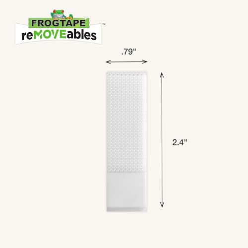 FrogTape reMOVEables Medium Picture Hanging Strips, 72 Pairs- 12lbs per 4 Pairs, Damage-Free Removeable Adhesive Wall Strips Picture Hangers for Mounting Frames, Canvas, Home Décor White (144 Pieces) - size: 72 Pairs, style: Medium