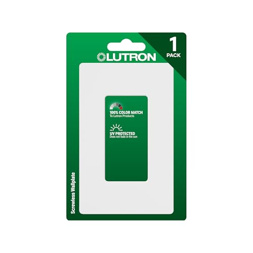 Lutron Claro Light Switch Cover Plate, 1 Gang Wallplate, Gloss - color: White, size: 1 Pack