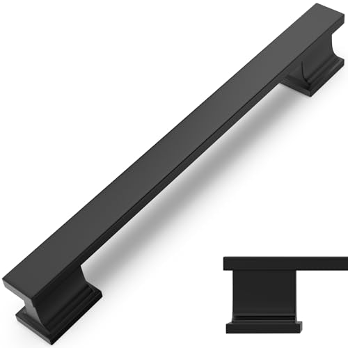 COTYKILEY 10 Pack 7 Inch(177mm) Matte Black Cabinet Handles Black Kitchen Cabinet Pulls Cabinet Door Handles Kitchen Cabinet Hardware Cupboard Drawer Pulls Dresser Handles - color: Matte Black, size: 7" Hole Center（177MM）