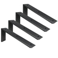 WINKER Countertop Support Bracket 4 Pack Heavy Duty 1/2" Thick Hidden L Shelf Bracket 18" x 8" x 2.5" Metal Corbels for Quartz/Granite/Wood/Concrete/Laminate Countertops, Black - size: 18″x8″x2.5″-1/2" thick, style: Black-4Pack