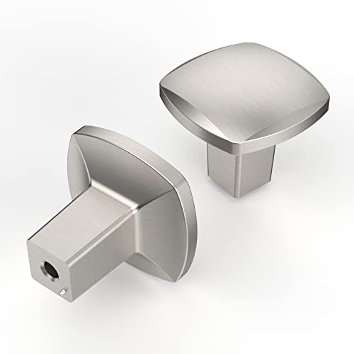 Asidrama 10 Pack Brushed Satin Nickel Kitchen Cabinet Knobs - color: Brushed Satin Nickel, size: Single Hole