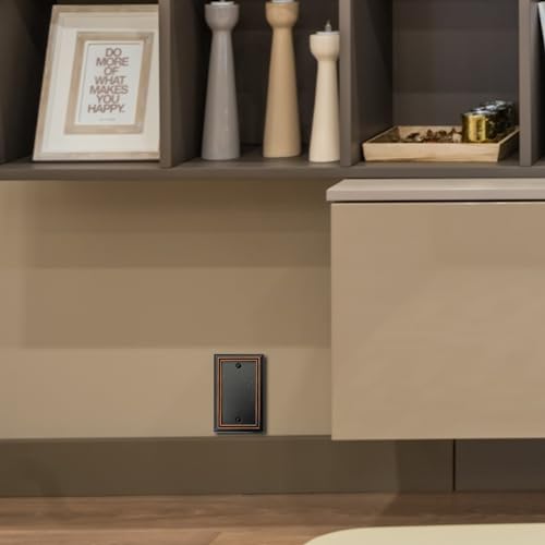 OKAWYC Single Blank Light Switch Cover Adler Metal Wall Plate, 4-Pack Aged Bronze 1 Gang, Light Switch Cover Outlet Cover Decorative Wallplate, Durable - style: 1 Blank 4PK