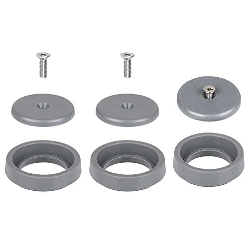 3 Pack Commercial Spray Valve Repair Kit for Most Commercial Sink Pre-Rinse Sprayer Spray Face Bumper and Screw Repair Part 1.42 GPM, Grey