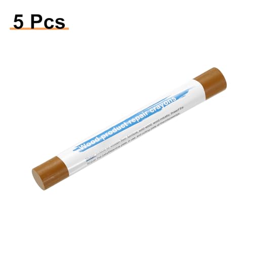 HARFINGTON 5pcs Wood Filler Sticks Wooden Wax Touch Up Furniture Repair Crayons for Scratch Hole Wood, Golden Oak - color: Golden Oak