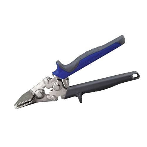 Klein Tools 86522 Hand Seamer, Straight Metal Seamer has 3-Inch Jaw, for 22 Gauge Steel and 24 Gauge Stainless - style: Straight Hand Seamer