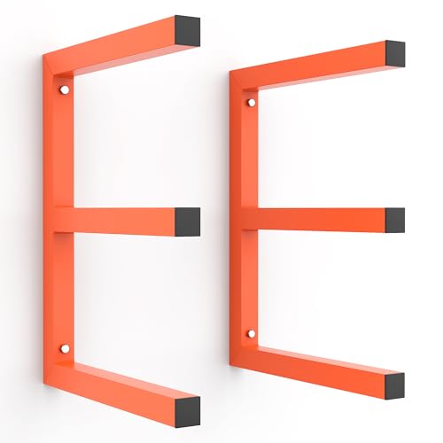 Ultrawall Lumber Storage Rack, Wall Mount Wood Storage Racks - color: Orange