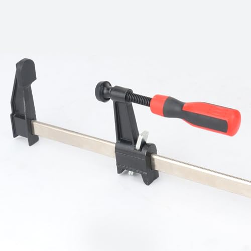 5 Pack 12 Inch Woodworking F Clamps, Bar Clamps with 2.5 Inch Throat Depth & Red Handle, 12 Inch F Clamp for Woodworking, Metalworking, 600 Lbs Capacity