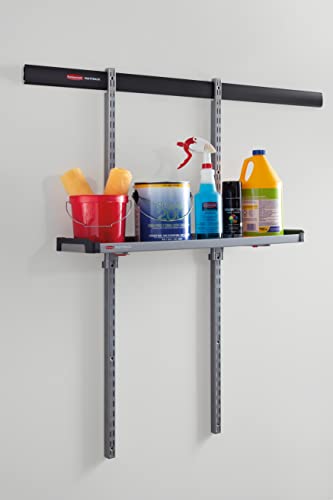Rubbermaid FastTrack Rail Large Shelf Organization System, Holds up to 50 Pounds, Ideal for Cleaning Products/Garden Supplies/Laundry Products - style: Large Shelf
