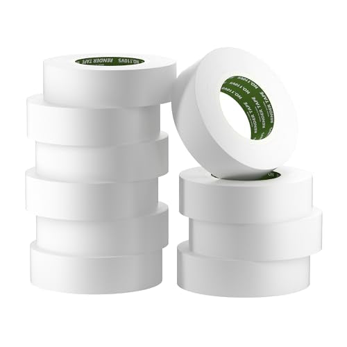 Electrical Tape,3/4 in x 66ft, White, 10-Pack,Industrial Grade Vinyl Tape - color: White