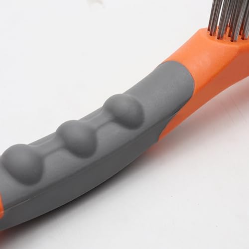 MAXMAN Wire Brush 2Pcs, 10" Stainless & Carbon Steel Bristles, Rust Remover