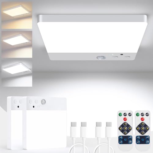 BrizLabs Magnetic LED Ceiling Light 2 Pack, USB-C Rechargeable & Wireless - size: 5.9 Inches