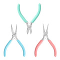 WORKPRO Jewelry Pliers Set, 3 Pack Jewelry Making Tool Kit - color: Light Blue, Light Green, Pink