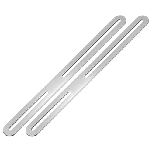 M METERXITY 2-Pack Flat Mending Plate Support 11.02x0.94in, Silver - color: Silver, size: 280 x 24mm