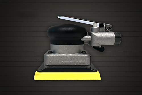 AirVANTAGE Industrial-Grade Orbital Pneumatic 3" x 4" Jitterbug Air Sheet Sander Non-Vacuum, 1/4 in. NPT Air Inlet (NV: Hook & Loop) - style: NV: Hook & Loop