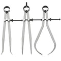 3Pcs 8 Inch Long Spring Caliper Set, Carbon Steel Outside Divider Caliper Compass, Calipers Measuring Tool for Wood Turning Lathe Projects