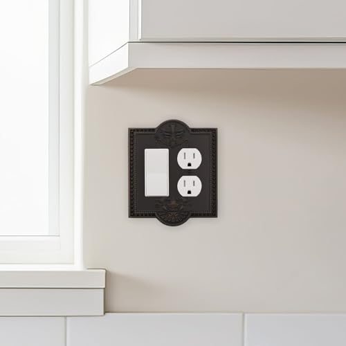 Nostalgic Warehouse Meadows Light Switch Cover Plate - color: Timeless Bronze, size: Rocker and Outlet