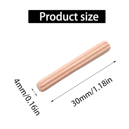 48Pcs 4mm x 30mm / 5/32 Inch x 1.18 Inch Wooden Dowel Pin - size: 4 x 30mm