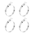 HARFINGTON 4pcs Hose Clamps 2.3"-3.2" (59-82mm) Adjustable 304 Stainless Steel Worm Gear Hose Clamps Assortment Kit for Plumbing Dryer Vent Automotive Dust Collector - size: 59-82mm