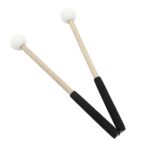 Bonsicoky 8 Inch Percussion Mallets, White - color: White